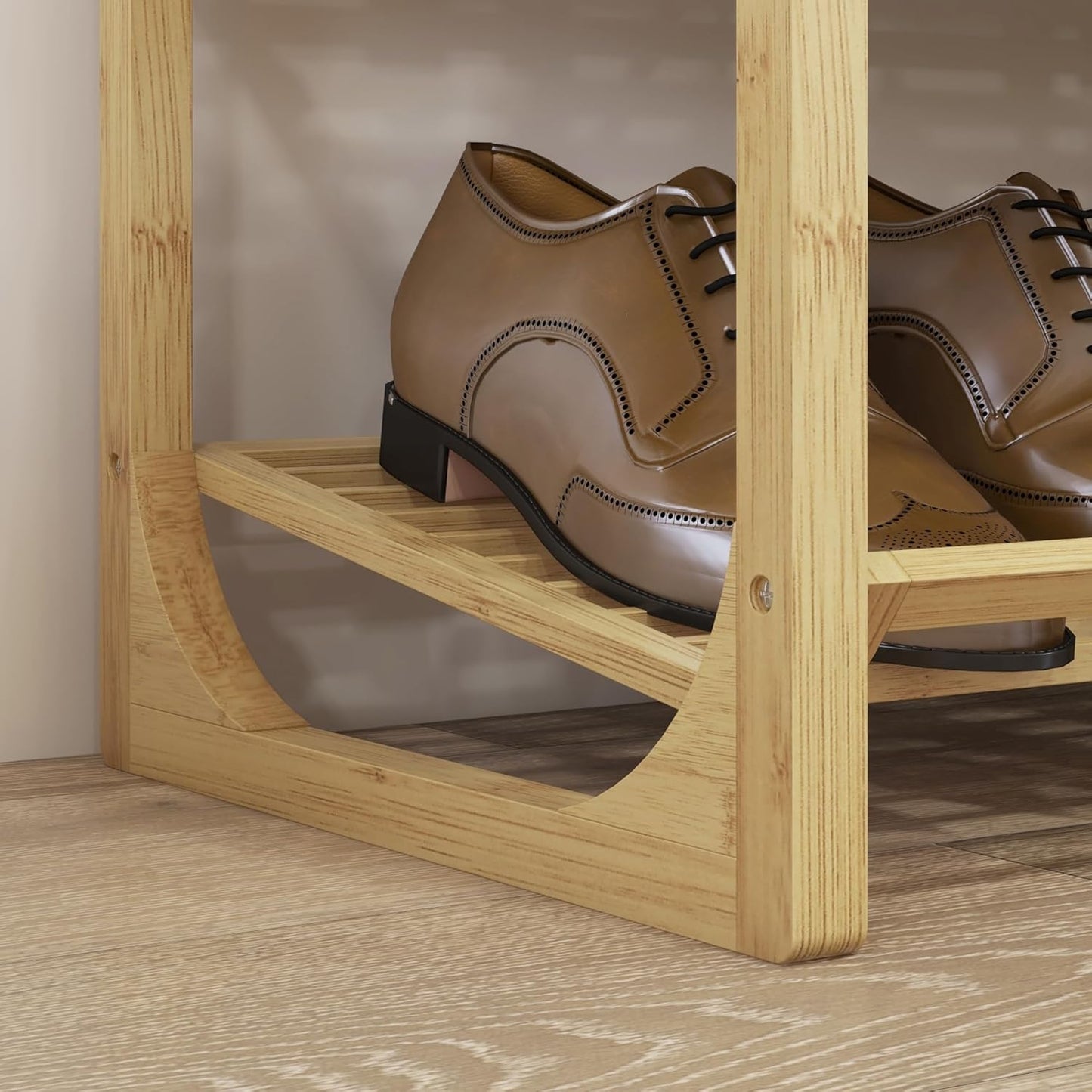 Schuhregal mit 4 Ebenen, 76L x 33B x 67H cm