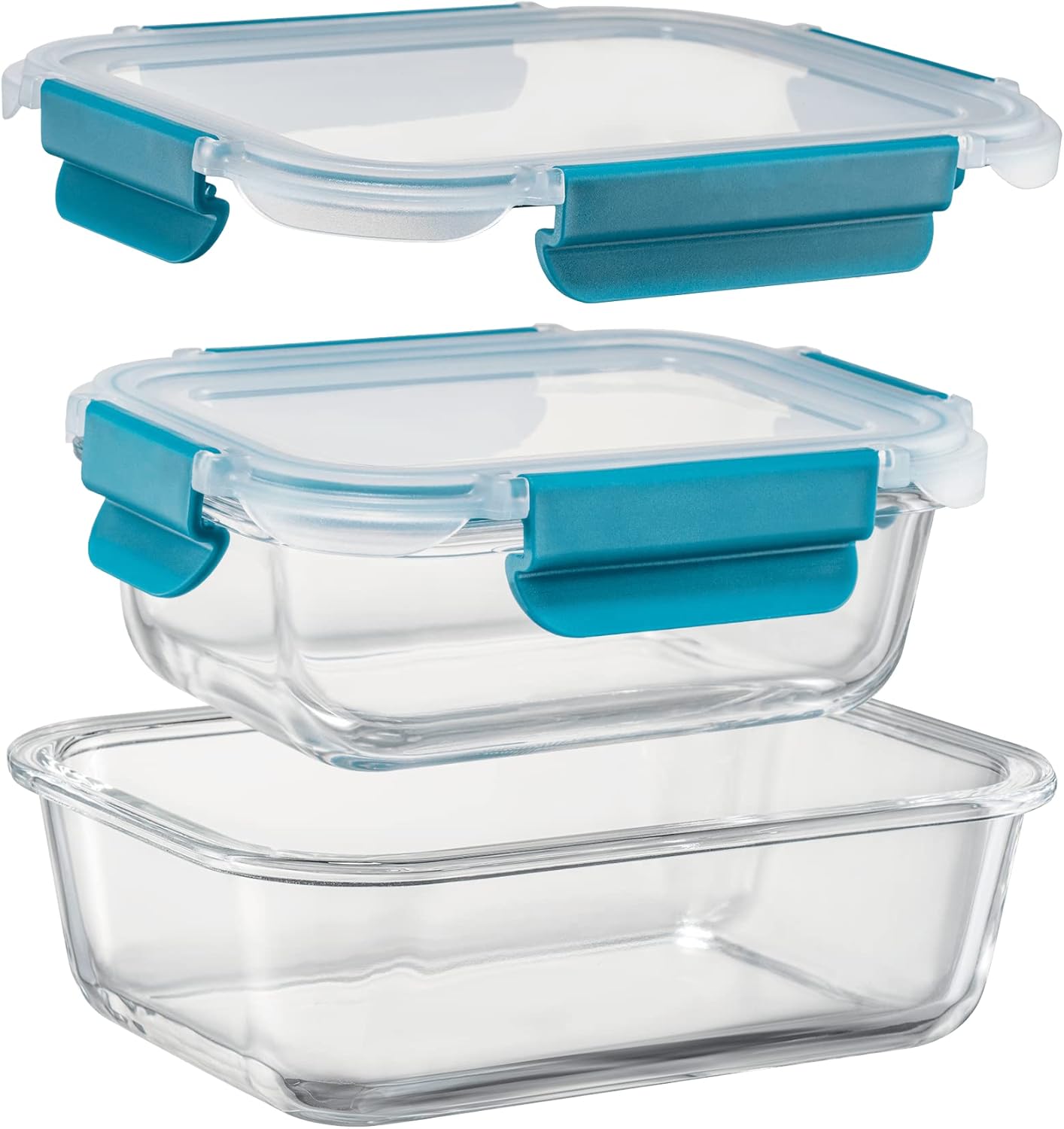 9-teilige Frischhaltedosen-Set, Türkis