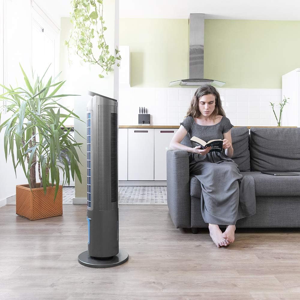 Verdunstungskühler EnergySilence 2000 Tower Smart, Schwarz ; 2L