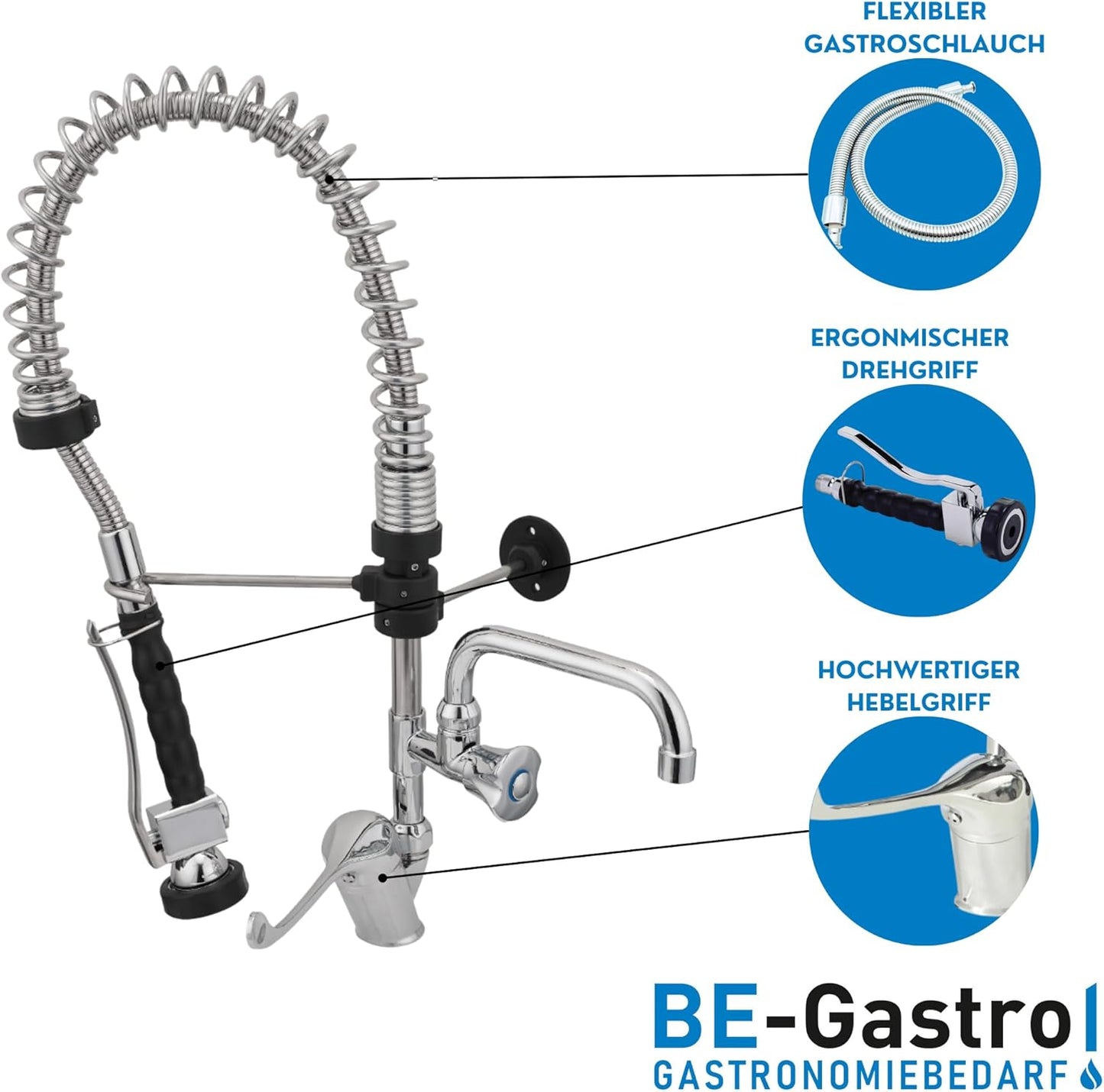 Gastro Geschirrbrause Premium mit Mischbatterie