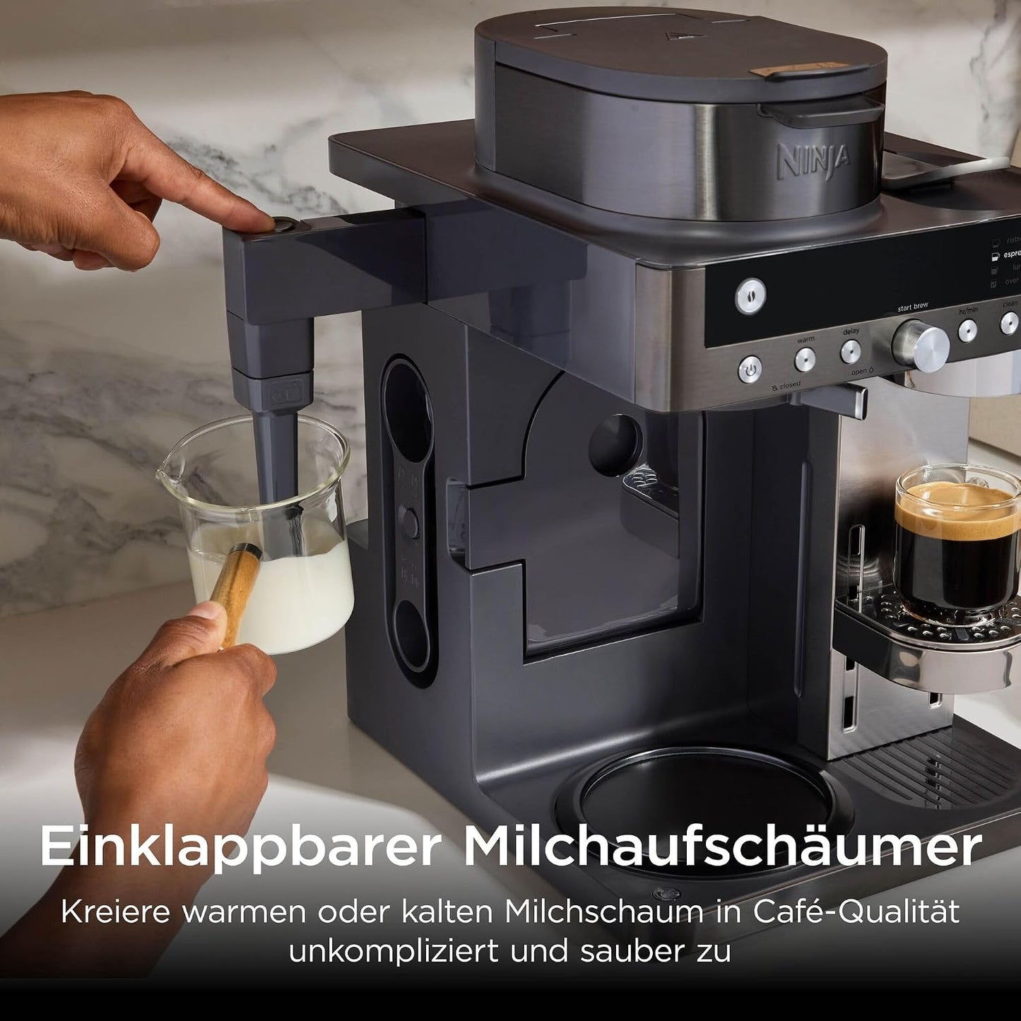 Filterkaffee und Kapselmaschine CFN802EUGM, Grau-metall