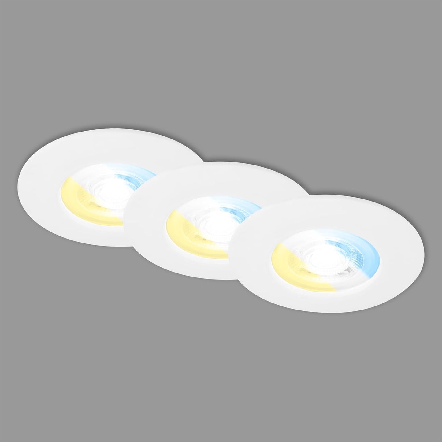 CTS LED Einbauleuchten, 3er-Set, weiss, 3xLED-Platine/4.9W, Weiss