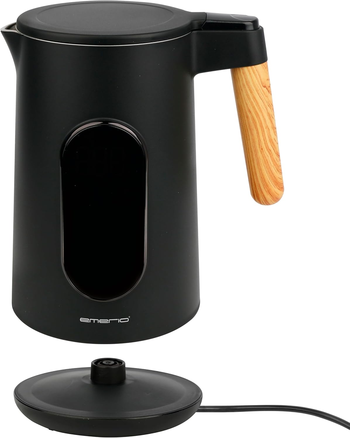 Wasserkocher WK-132230, Schwarz/Holzoptik