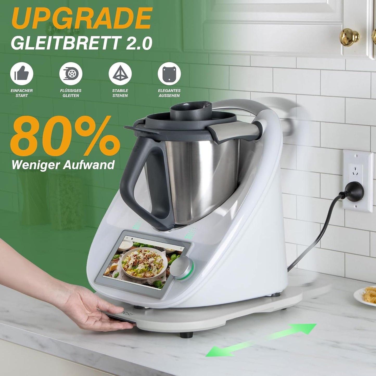 Gleitbrett für Thermomix, Schneeweiss