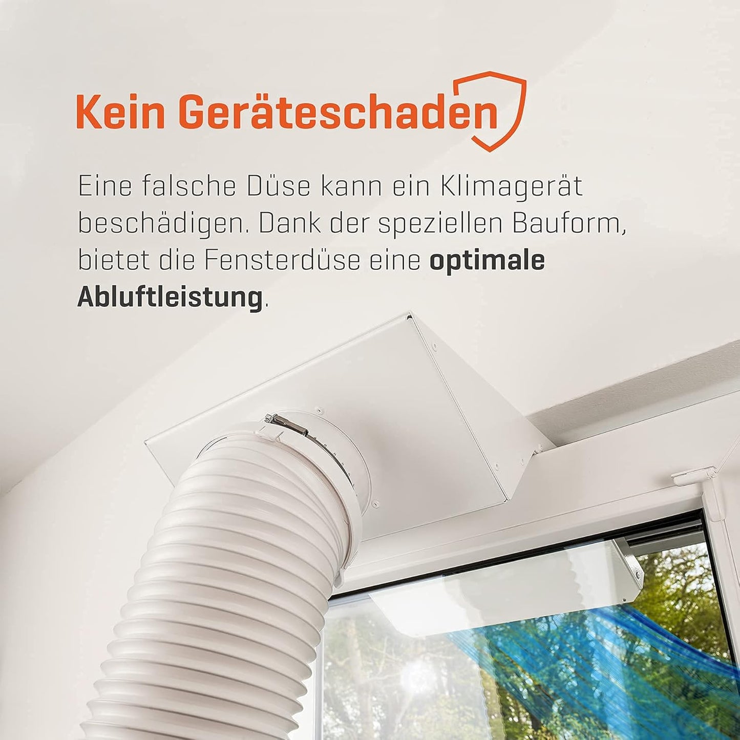 Fensteradapter für mobile Klimageräte, Fensteradapter inkl. Kupplung 120mm bis 150mm