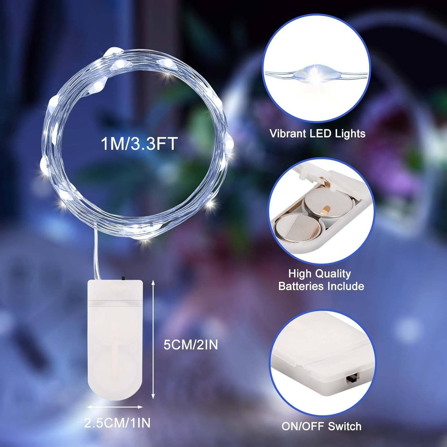 LED-Lichterkette, Kaltweiss