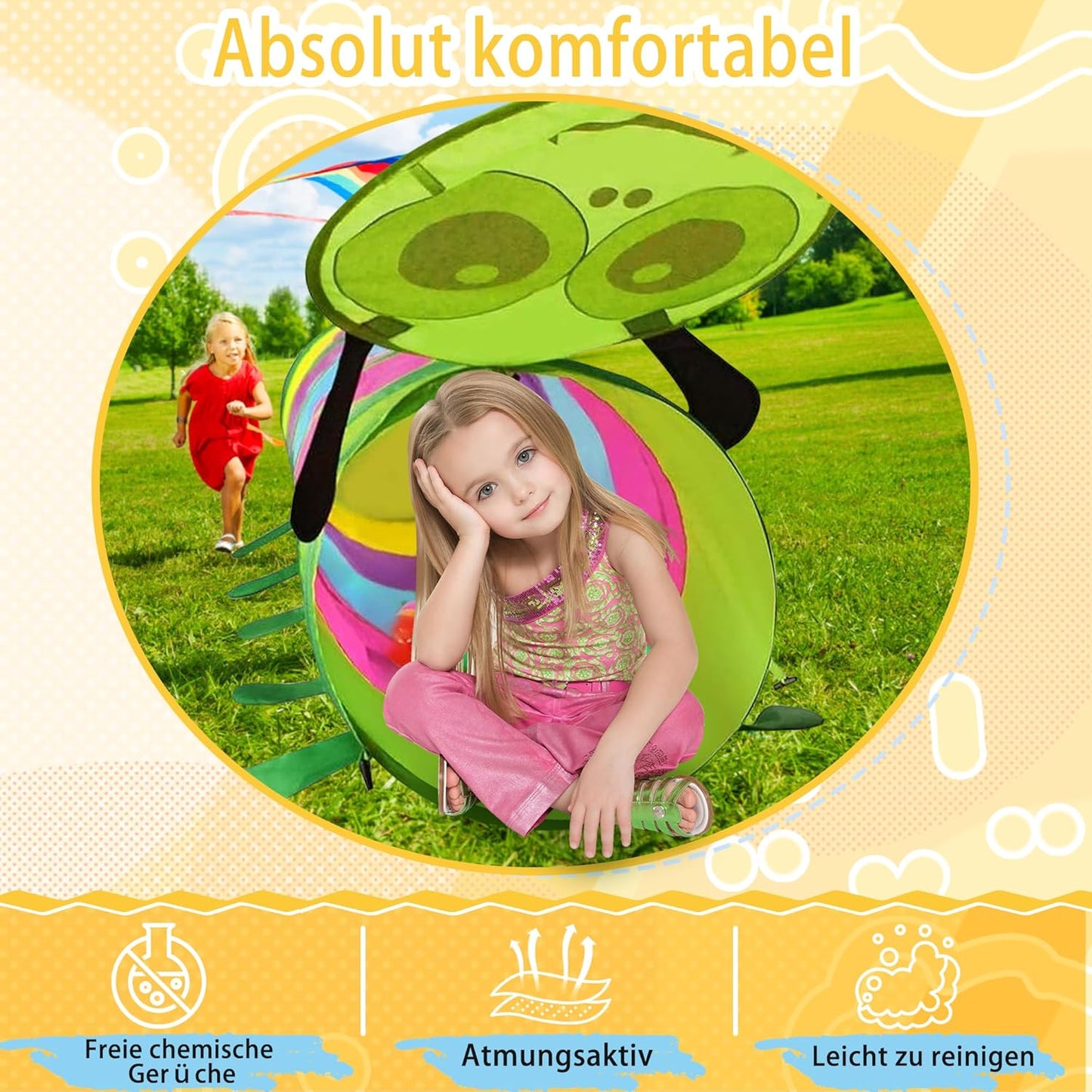 Krabbeltunnel & Agility-Spieltunnel für Kinder, Rainbow-1