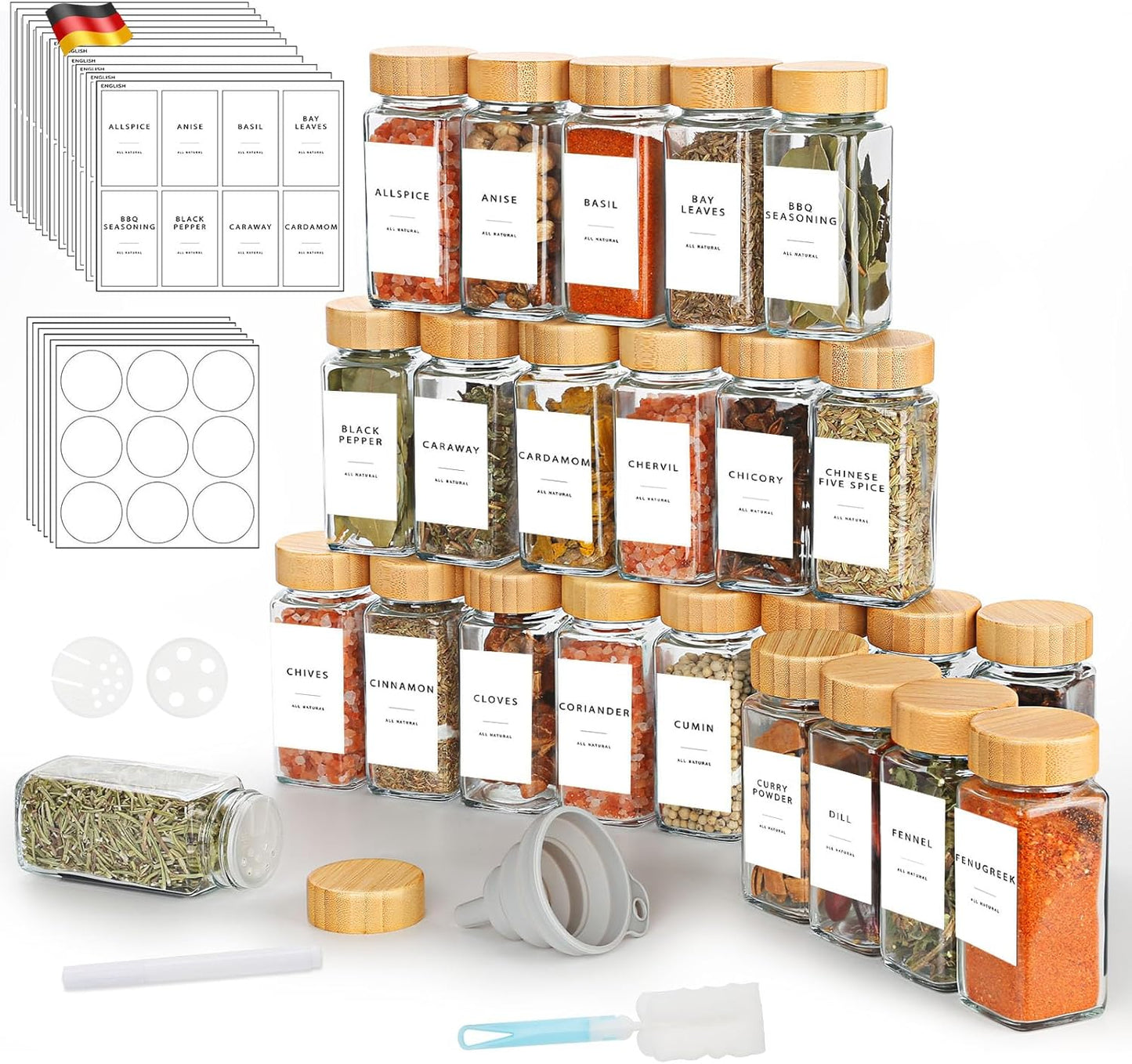 Gewürzgläser Set, 24er Set