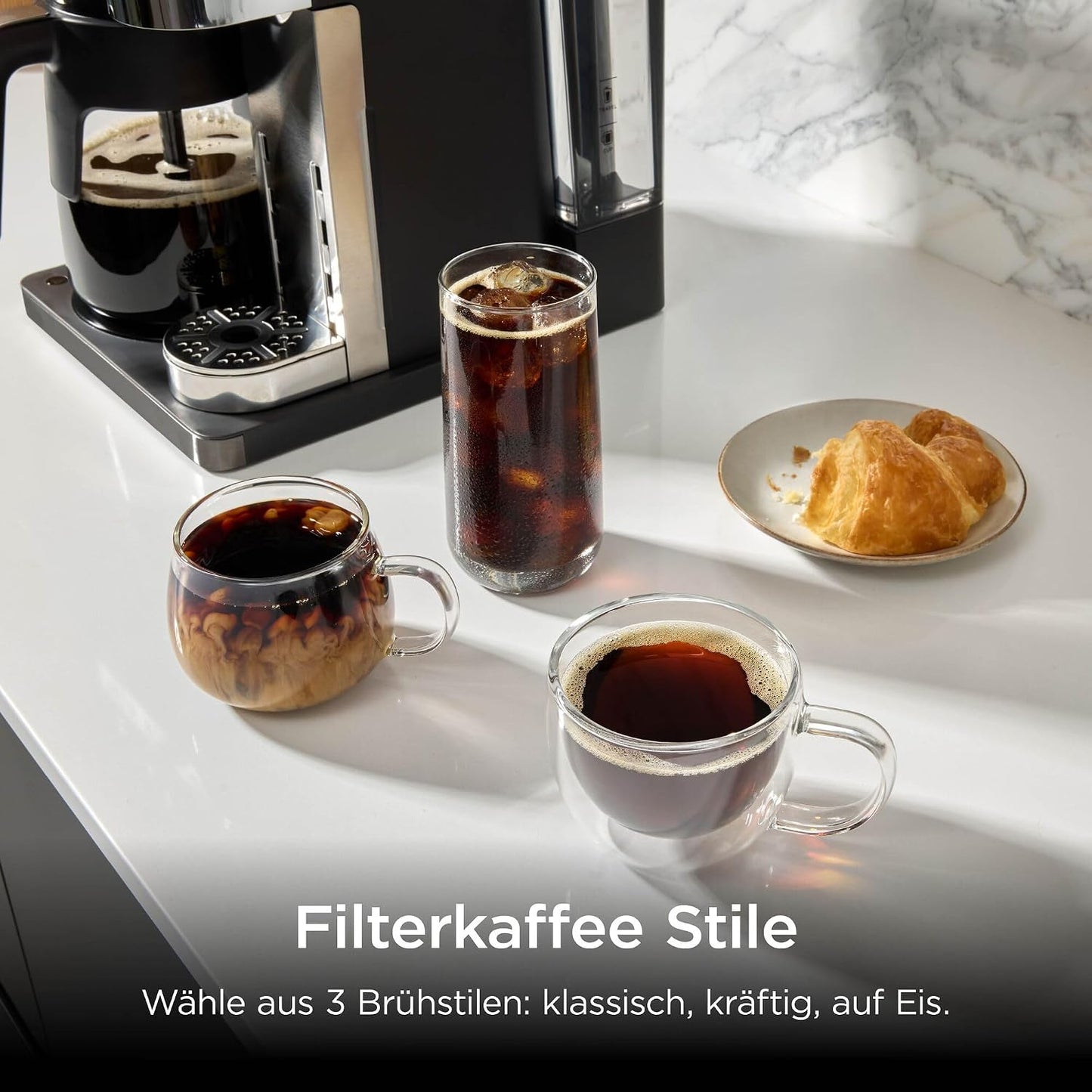 Filterkaffee und Kapselmaschine CFN802EUGM, Grau-metall