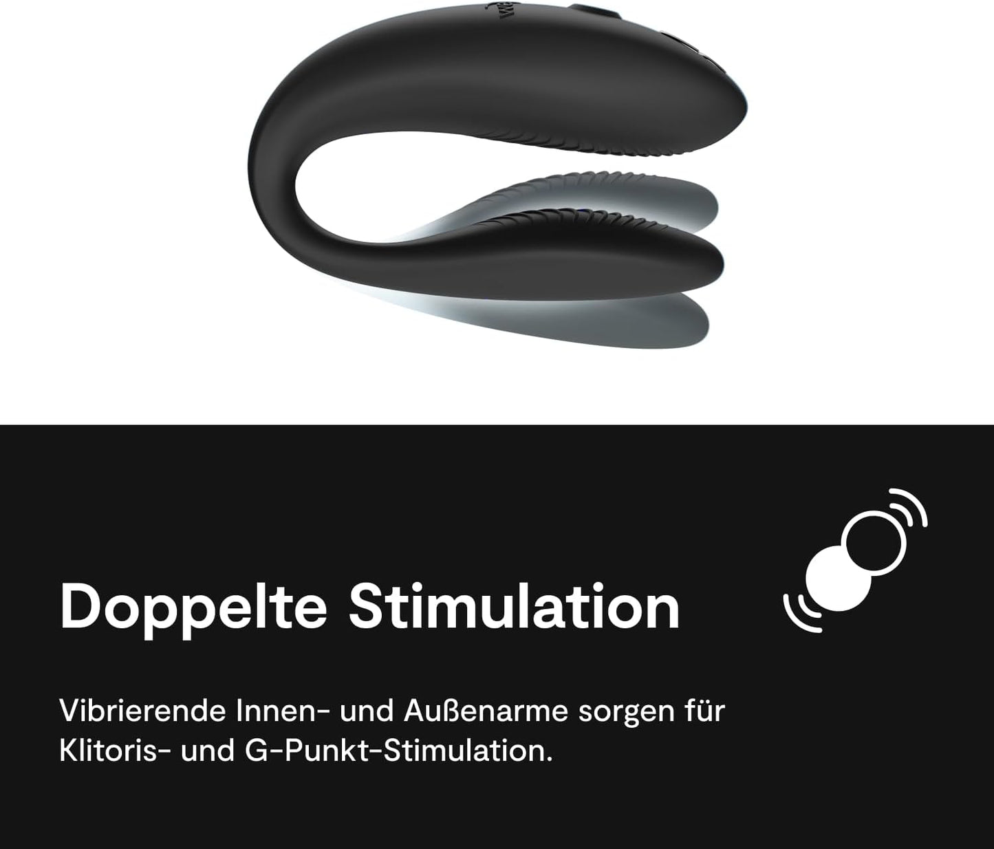 Sync Go Vibrator für Paare, Travel Edition, Black