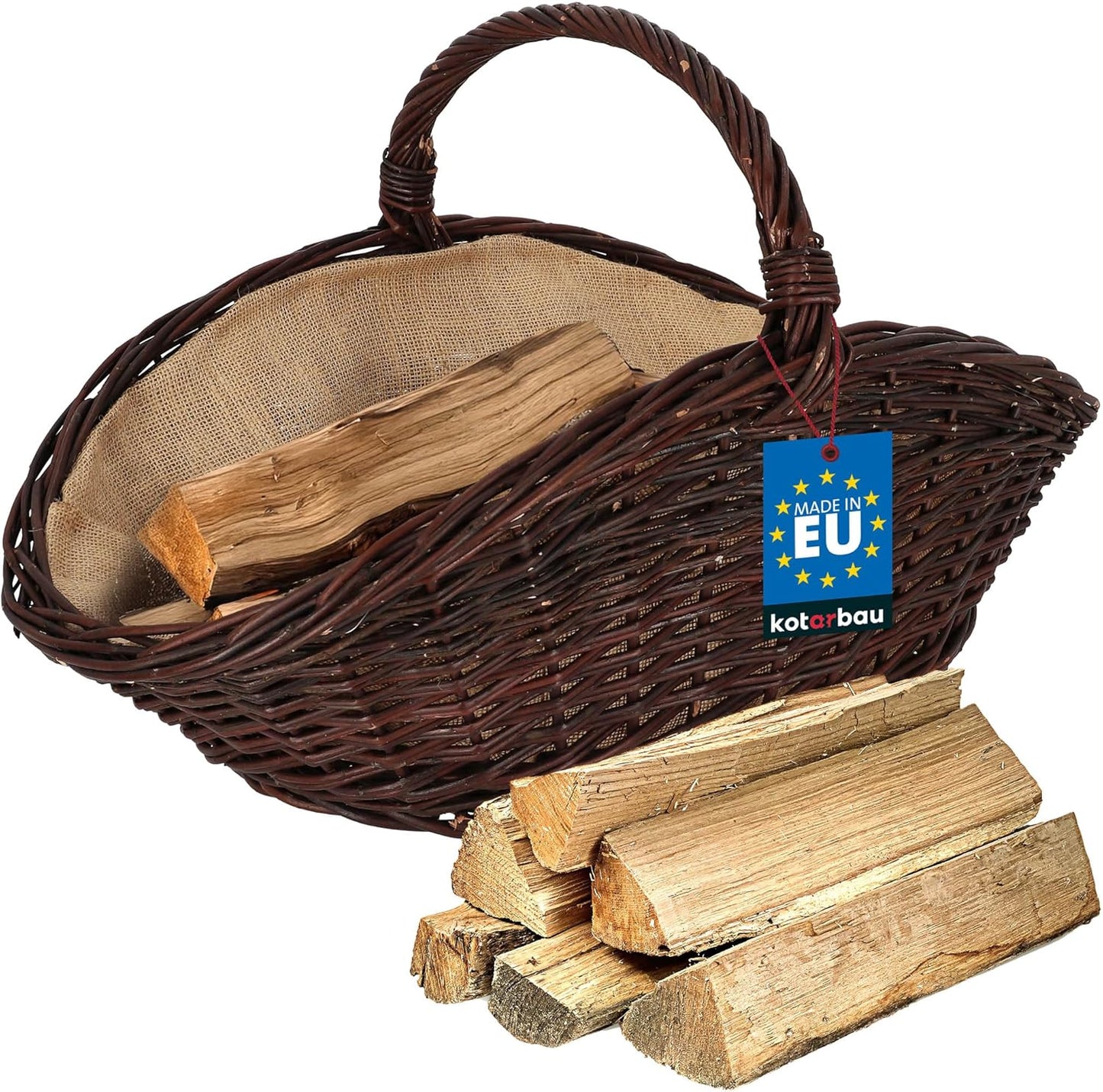 Brennholzkorb mit Henkel