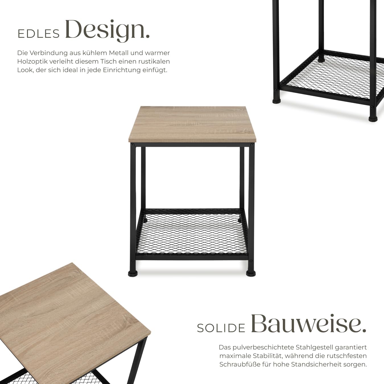 Beistelltisch Derby, Derby Industrial Holz Hell, Eiche Sonoma