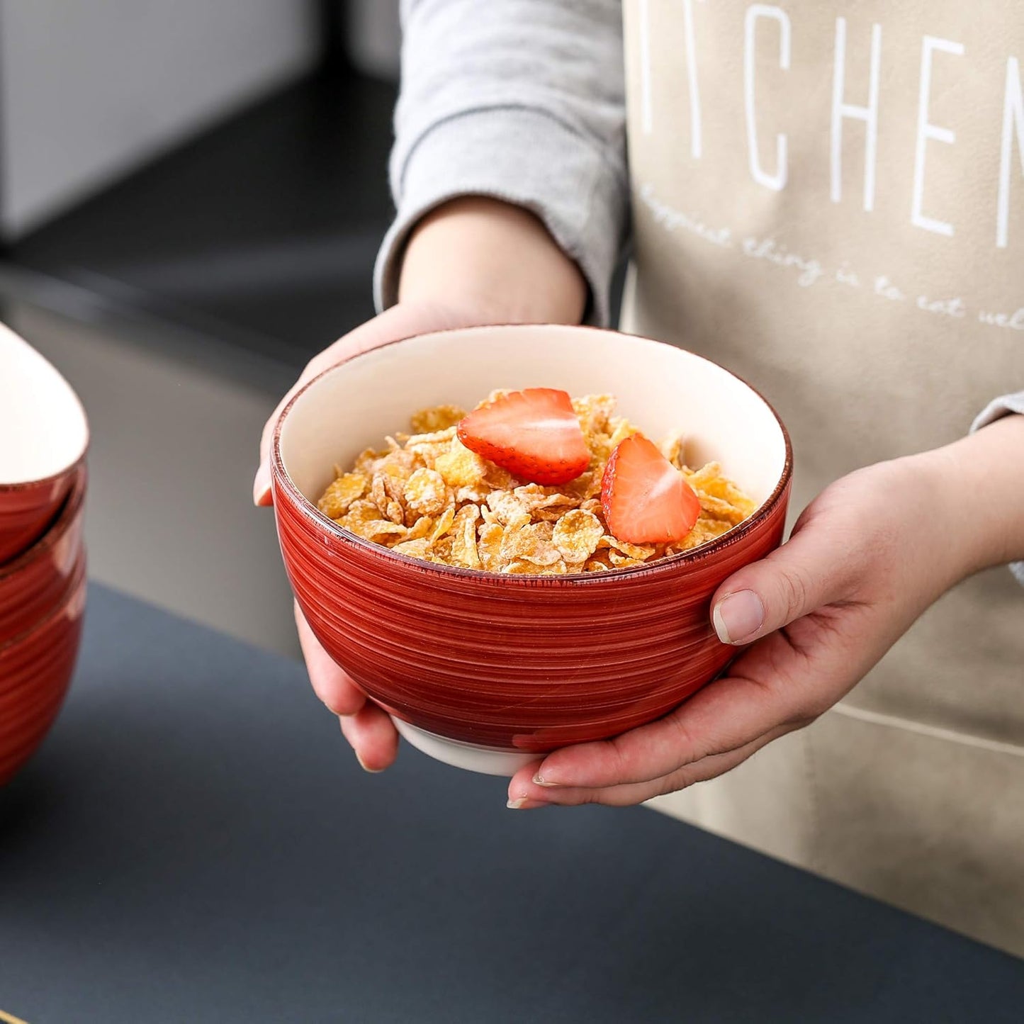 Müslischalen Set, 4 piece bowl Rot