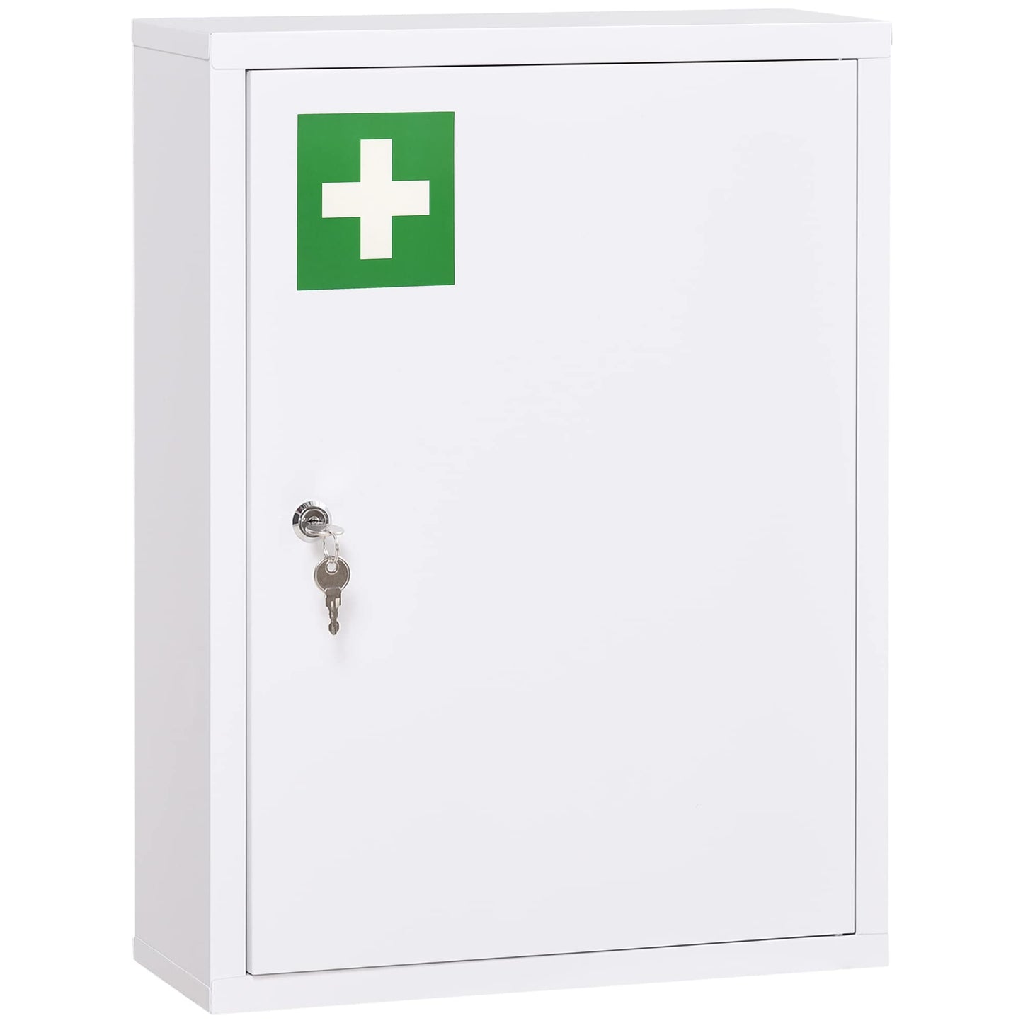 Medizinschrank mit einer Tür, drei Ebenen und Schloss, 40L x 15B x 53,5H cm