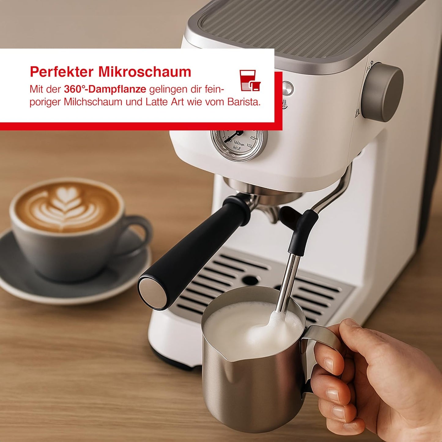 Barista Perfetta Plus (Typ 1170) Siebträgermaschine, Weiß