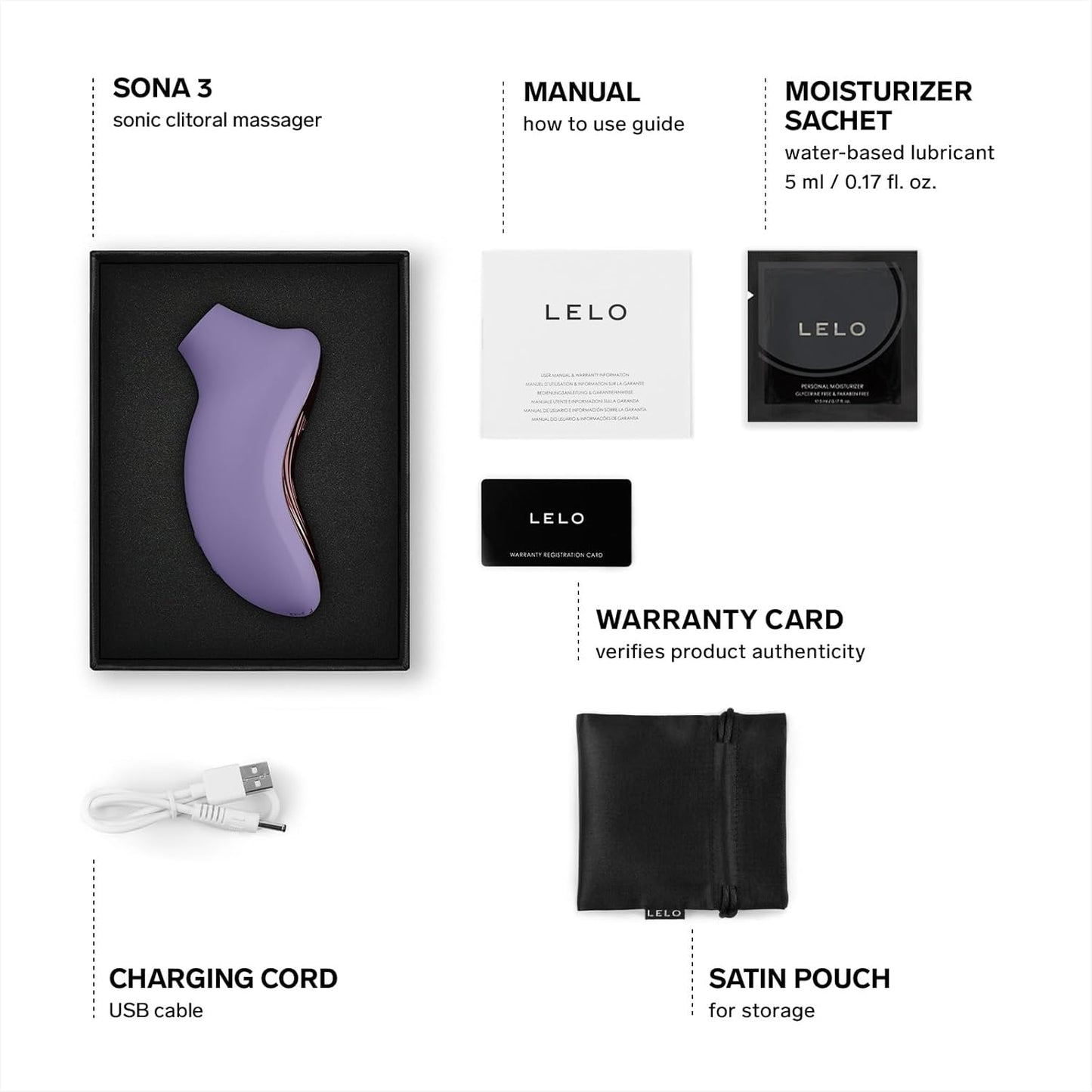 Sona 3 Schallwellen-Vibrator mit App-Steuerung, Violet Dusk