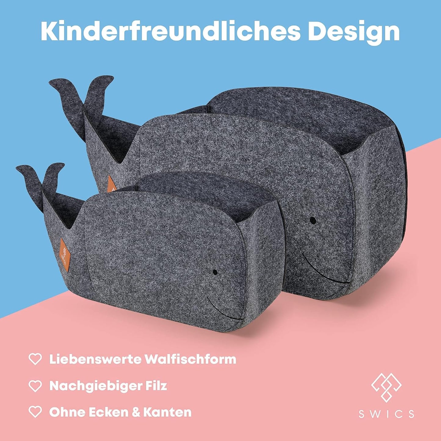 2 x faltbare Spielzeug-Aufbewahrungsboxen, Zweierset