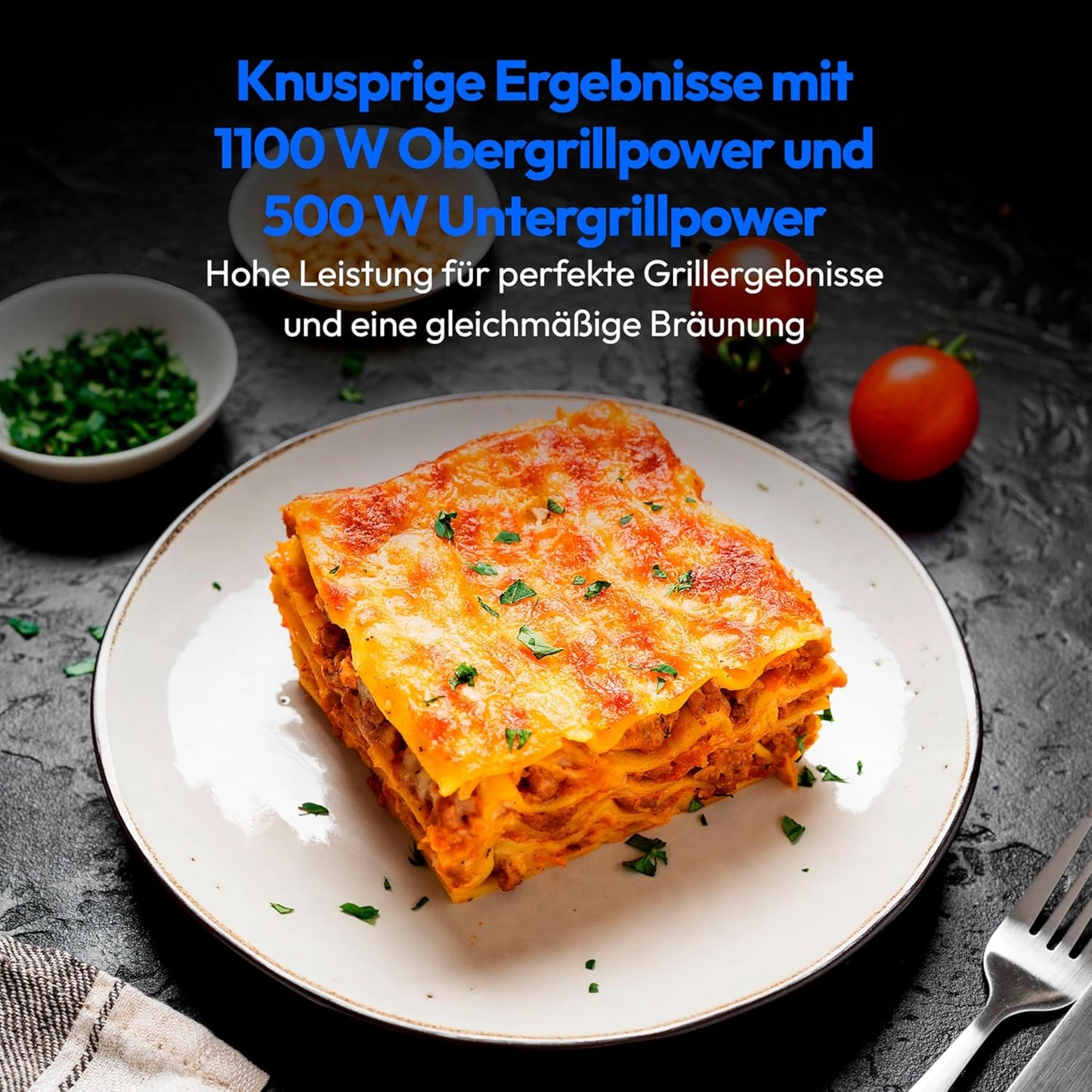 Mikrowelle mit Grill & Heissluft (Modell MD12041), 25 Liter Ober-Unter Grill + Heissluft