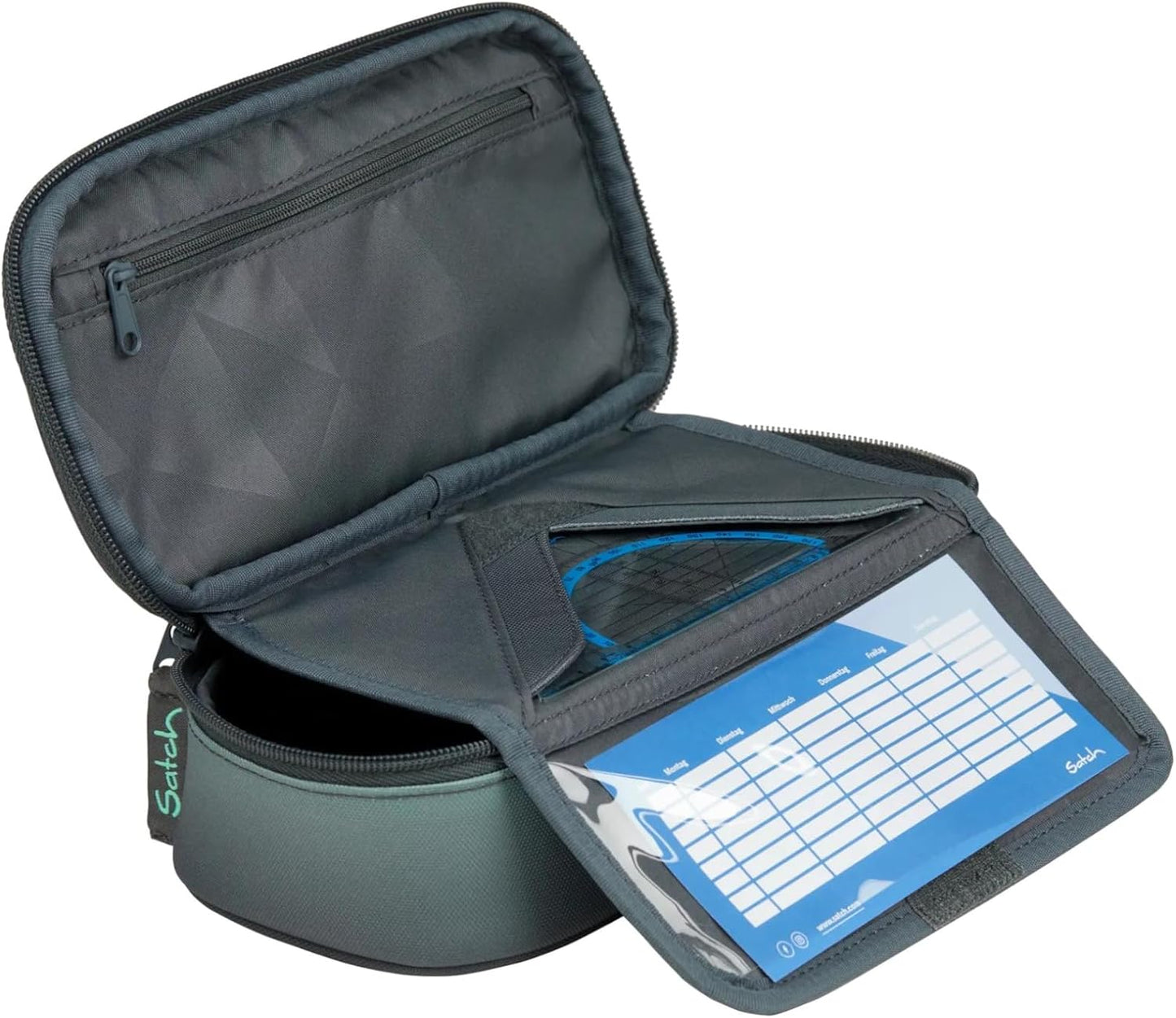 Schlamperbox mit Trennfächern, Gradient Mint