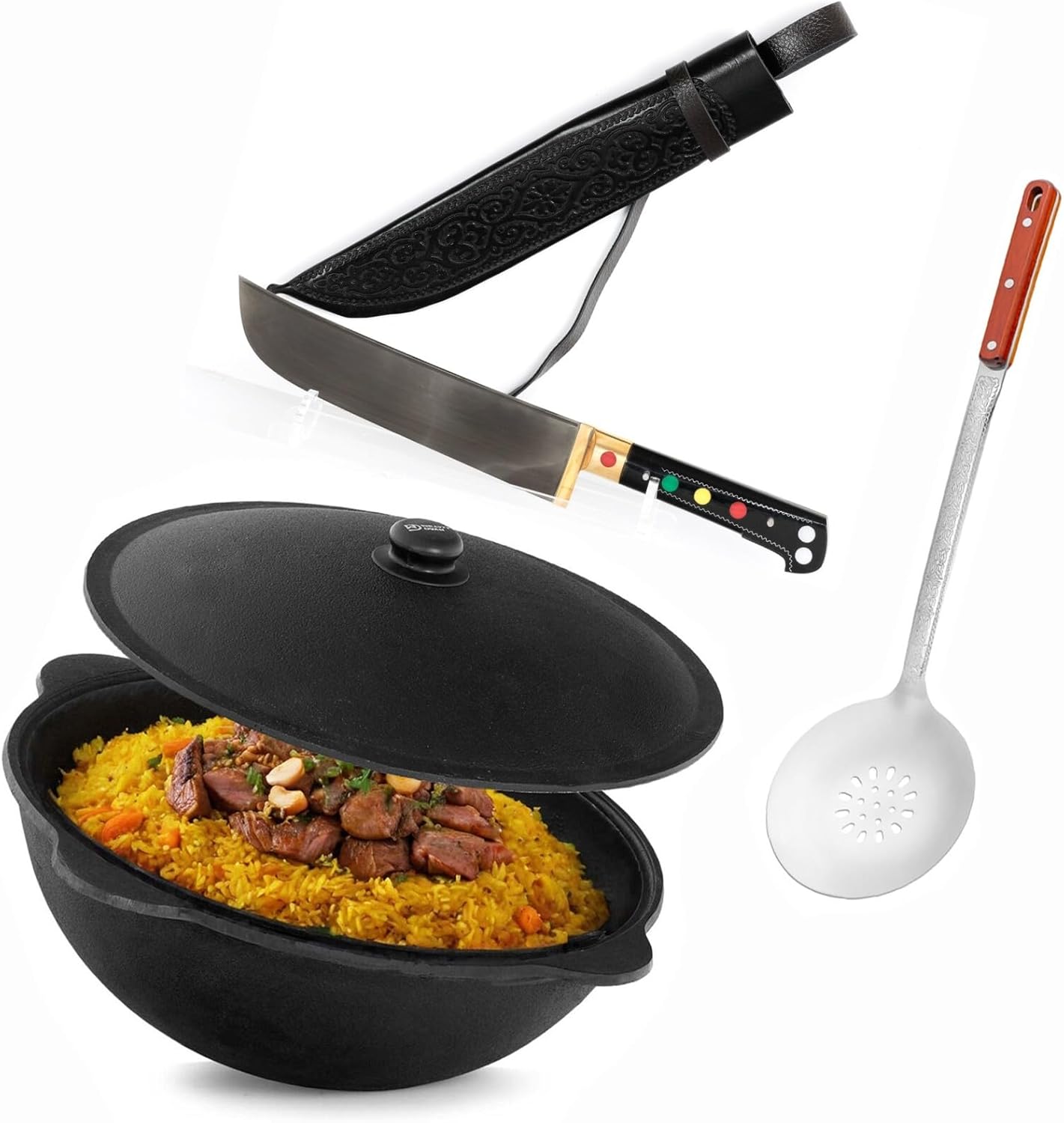 Kazan Set mit Pchak & Schaumlöffel, 8 L