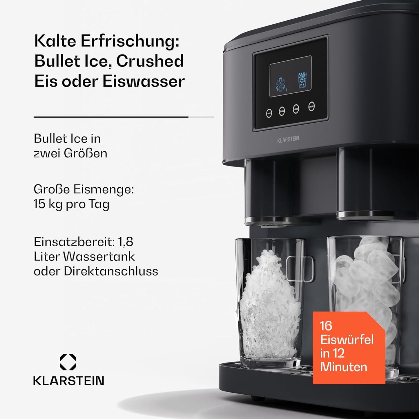 Eiswürfelmaschine, NEO Schwarz