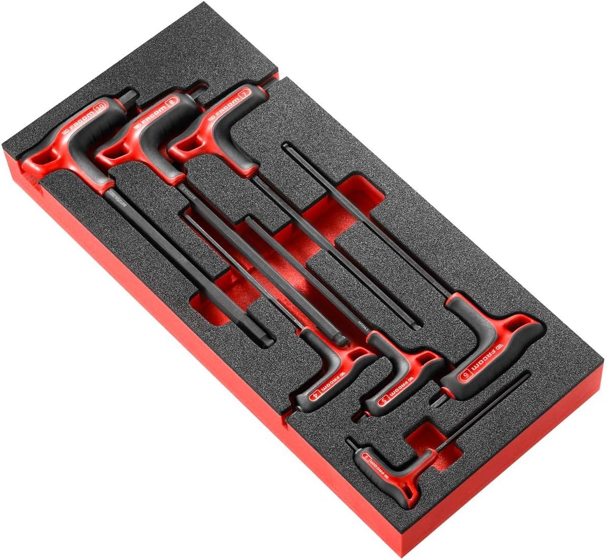 7 Stück Sechskant-Stiftschlüsselsatz im Schaumstoffmodul, Schaumstoffmodul 7 PIECES