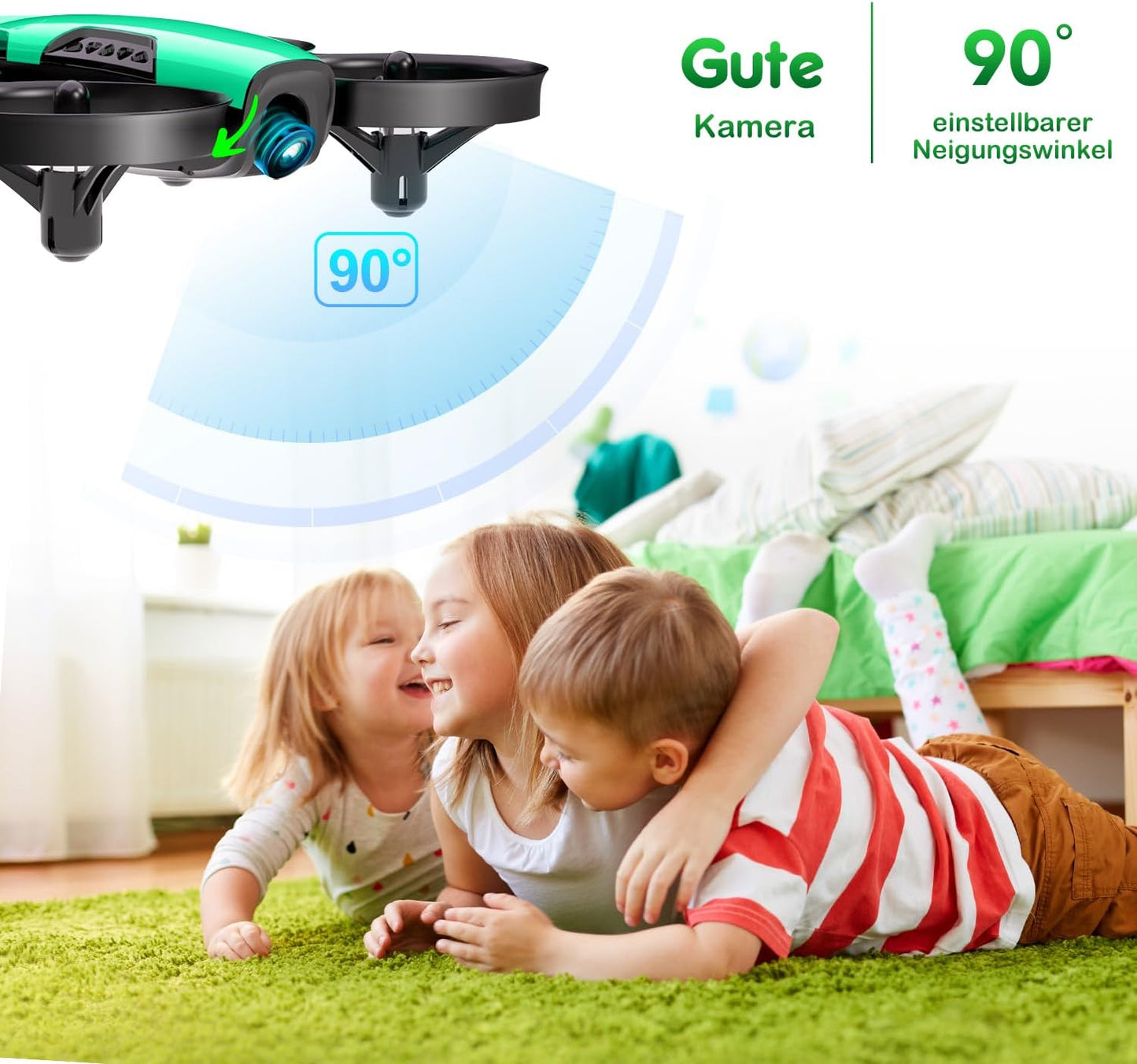 Mini-Drohne mit Kamera für Kinder, 1. Grün