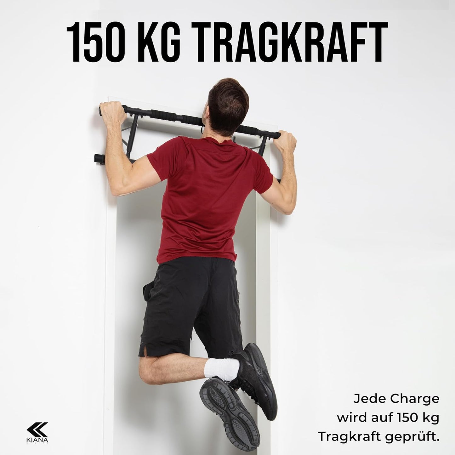 Klimmzugstange für Türrahmen bis 150kg, braun