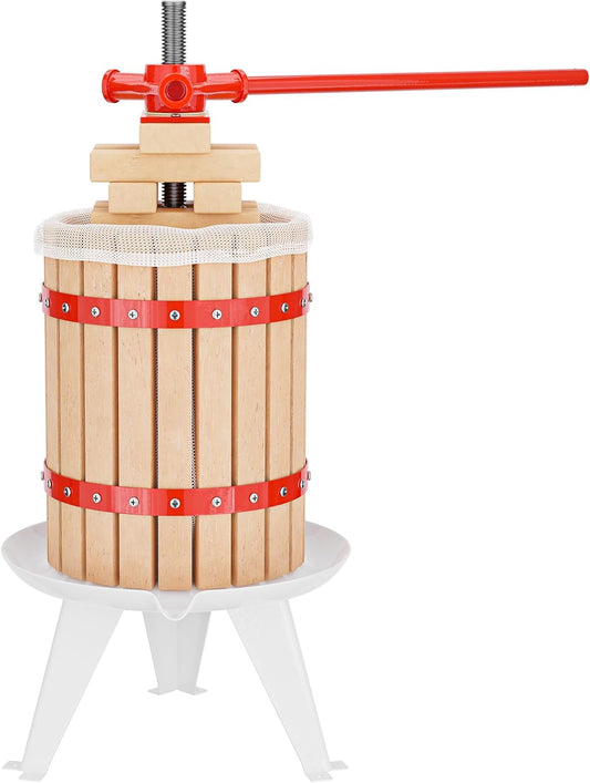 18L Obstpresse aus Buchenholz, 18 l + 1 Presstuch Manuell