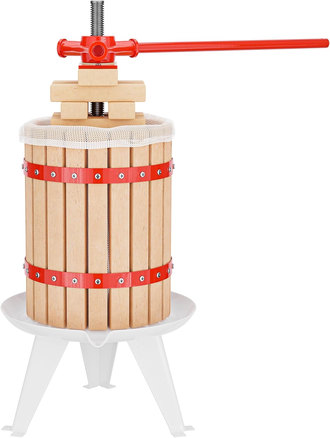 18L Obstpresse aus Buchenholz, 18 l + 1 Presstuch Manuell