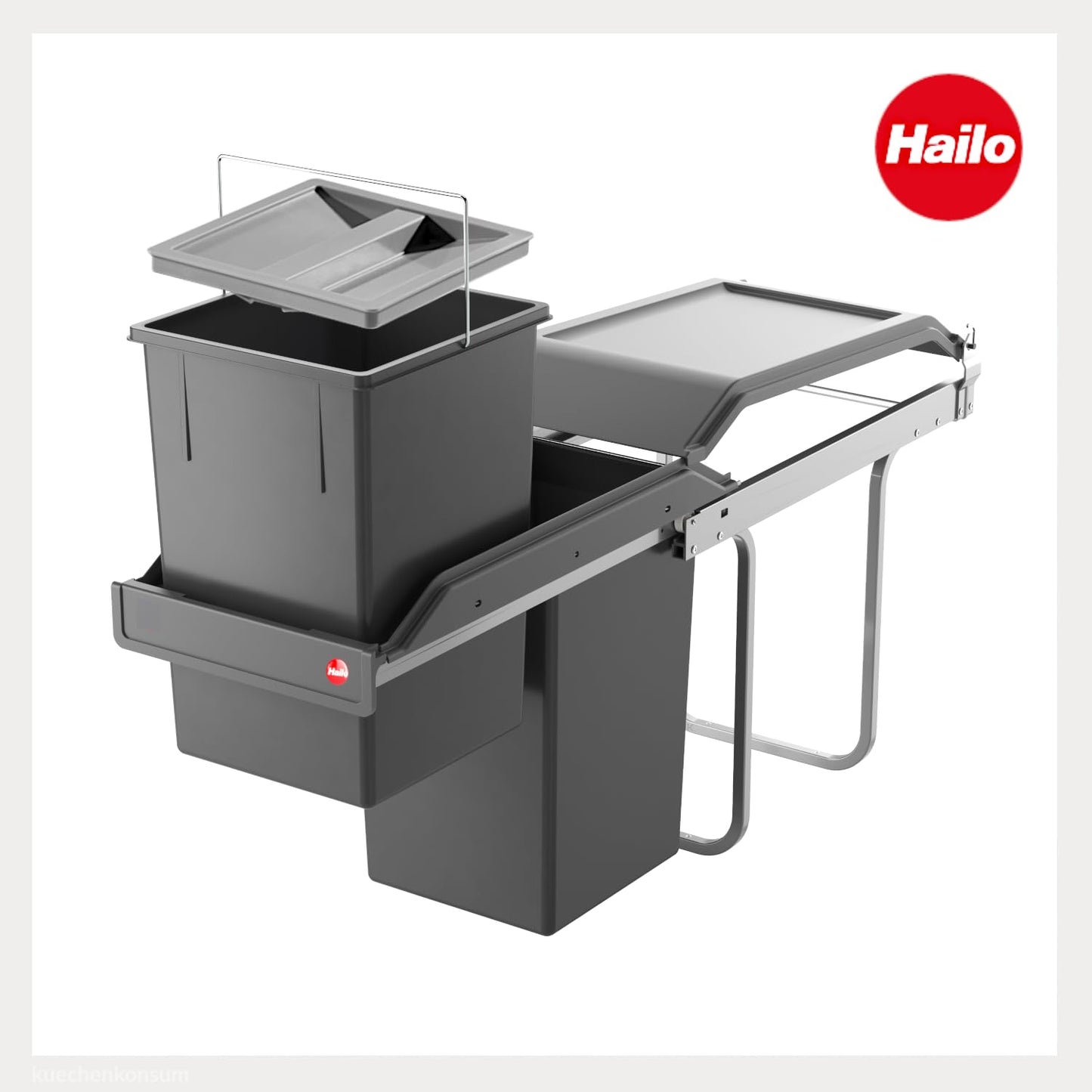 Einbau Mülleimer 2x 15 L mit Biodeckel, 3650102