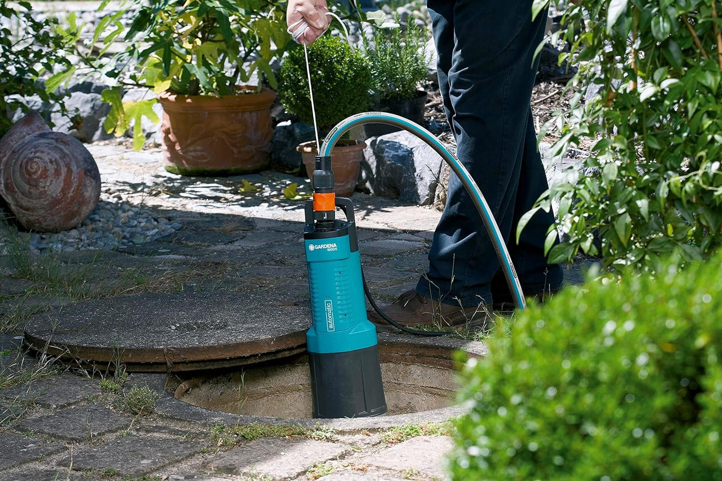Tauch-Druckpumpe, bis zu 6.000 l/h mit Automatik
