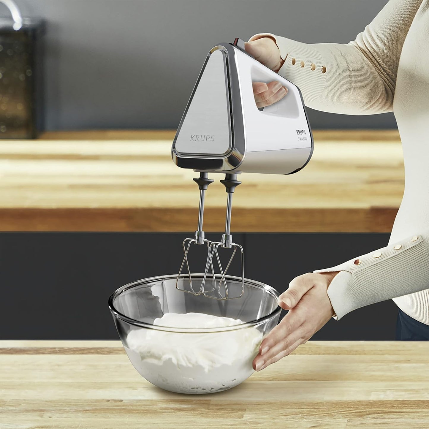 3 Mix 9000 Handmixer GN9101 mit Schneebesen und Knethaken, GN9101 inkl. Schneebesen und Knethaken