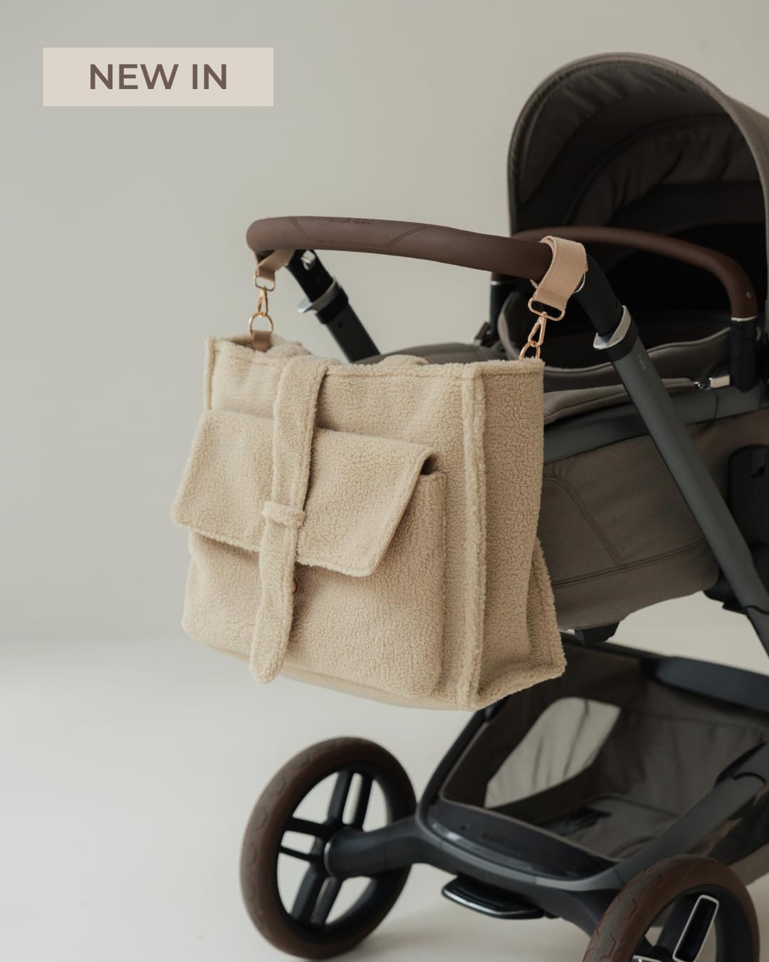 Wickeltasche mit Zubehör, Beige