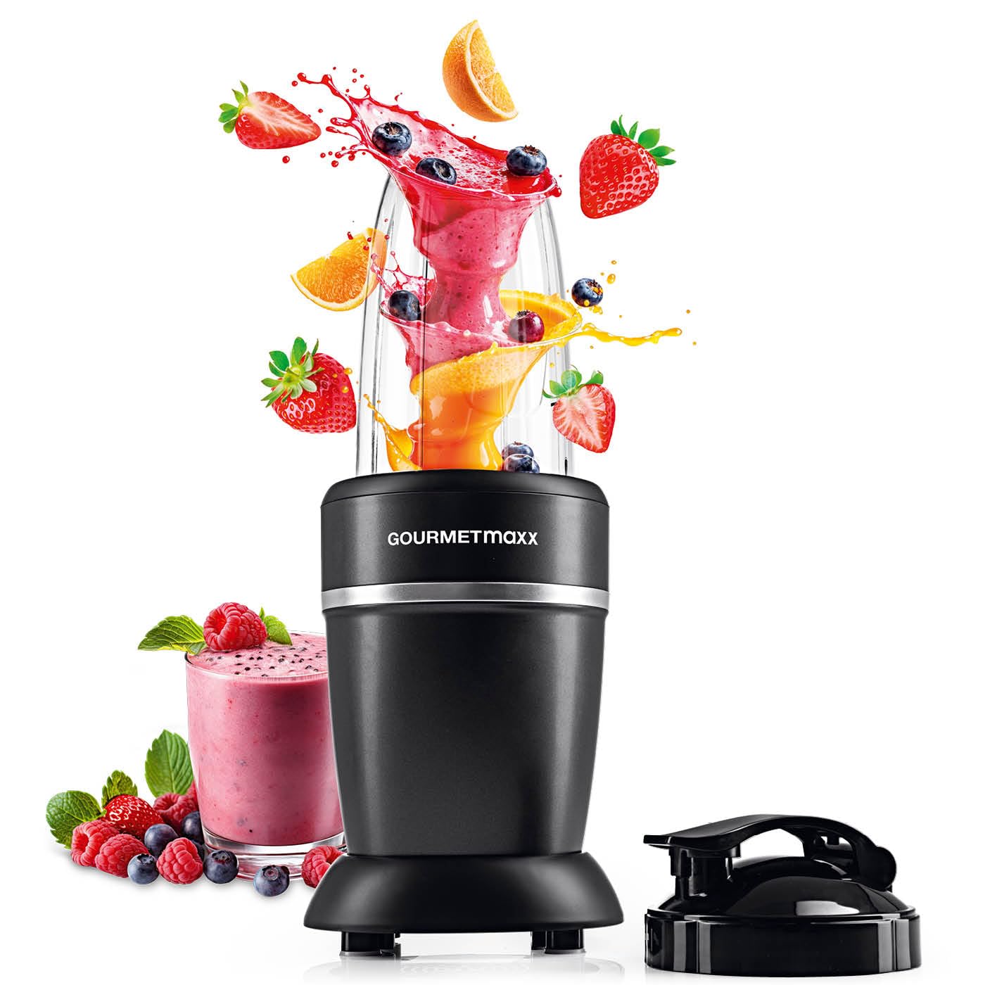 Mixer & Smoothie Maker Set, Schwarz-edelstahl | Nutrition Mixer Power + Pro | 1000w | M-set