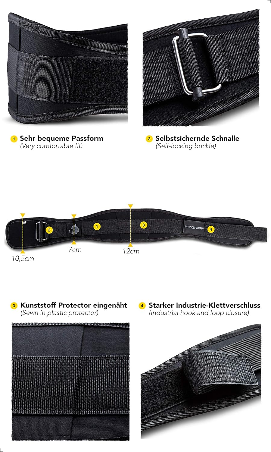 Gewichthebergürtel V2, Full Black XXS