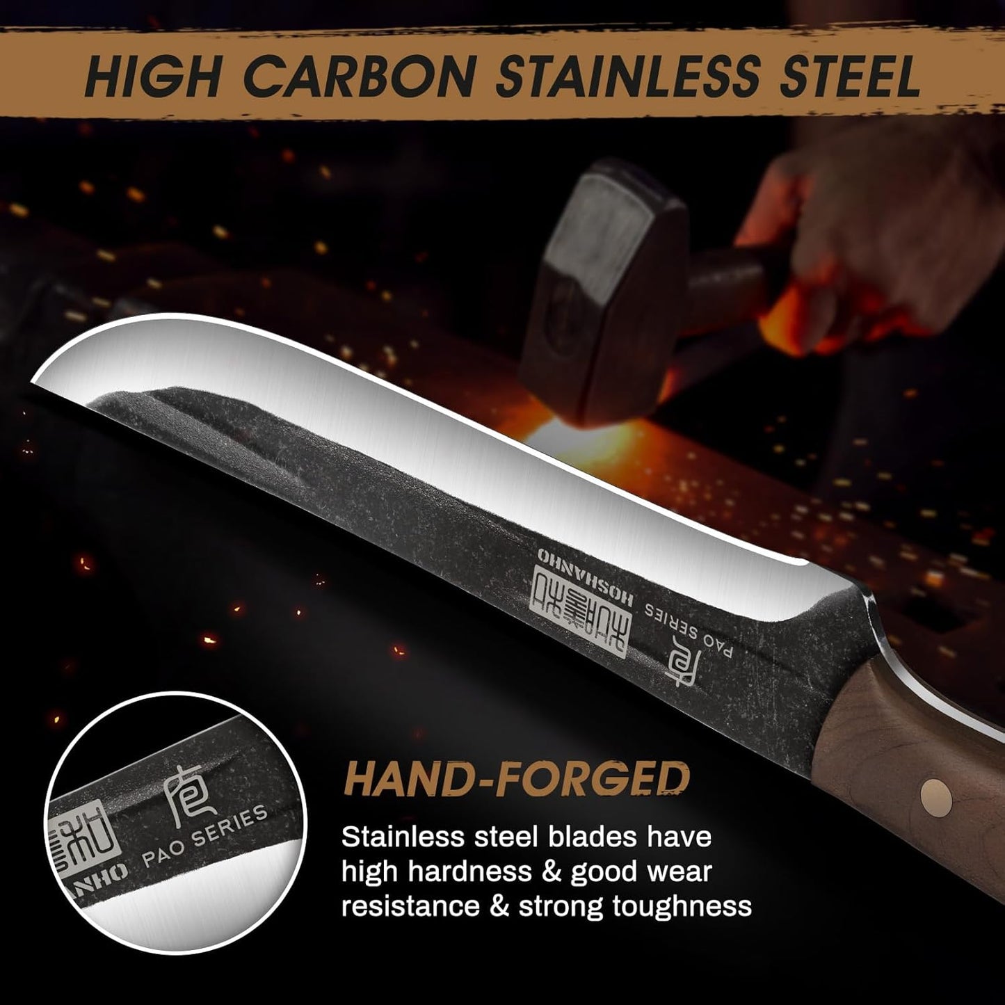 Ausbeinmesser aus Kohlenstoffstahl, 6.7 Inch Boning Knife