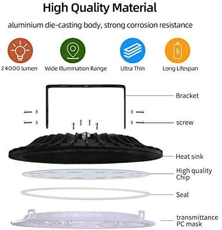 LED Industrieleuchten 5er-Set, 5 Stück 300W