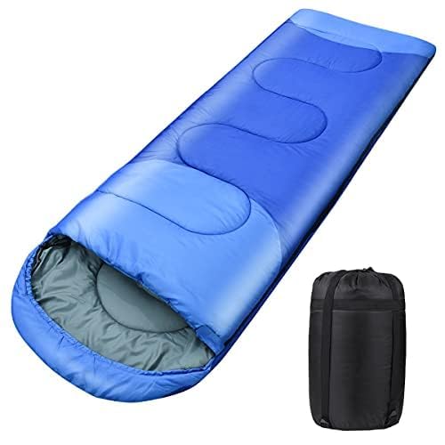 3-Jahreszeiten Deckenschlafsack für Camping, Blau. L