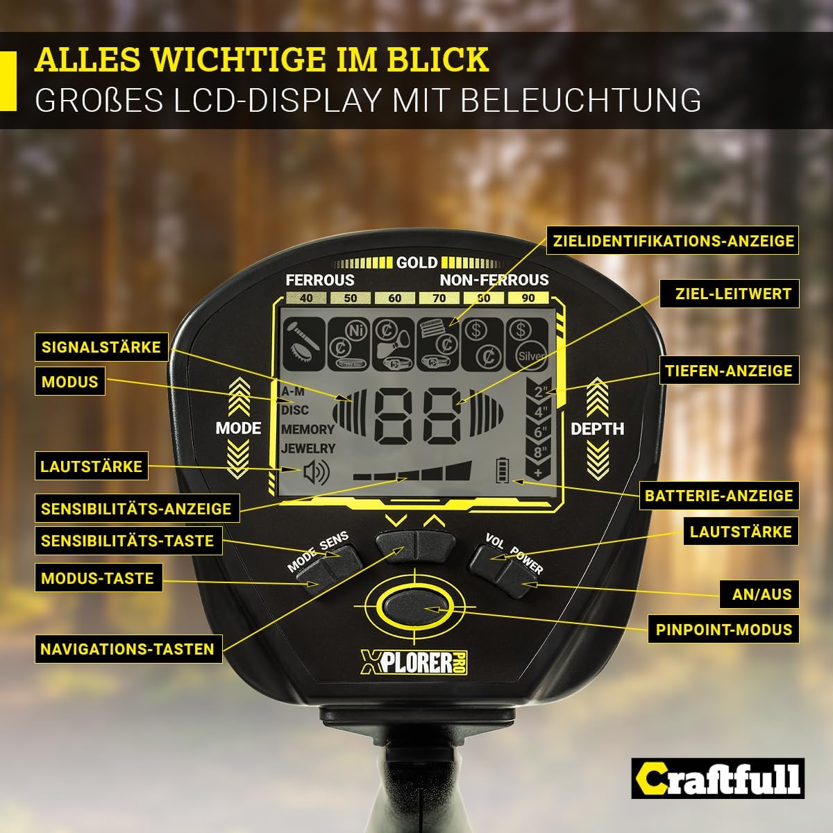 Metalldetektor Xplorer Pro Set