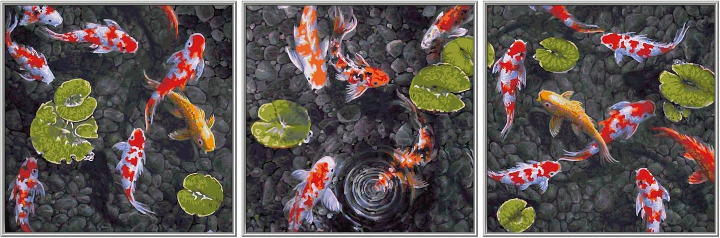 Malen nach Zahlen - Koi Juwel im Fischteich