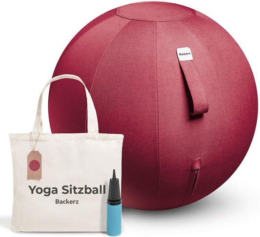 Ergonomischer Sitzball für Büro und Homeoffice, 65 cm Rot