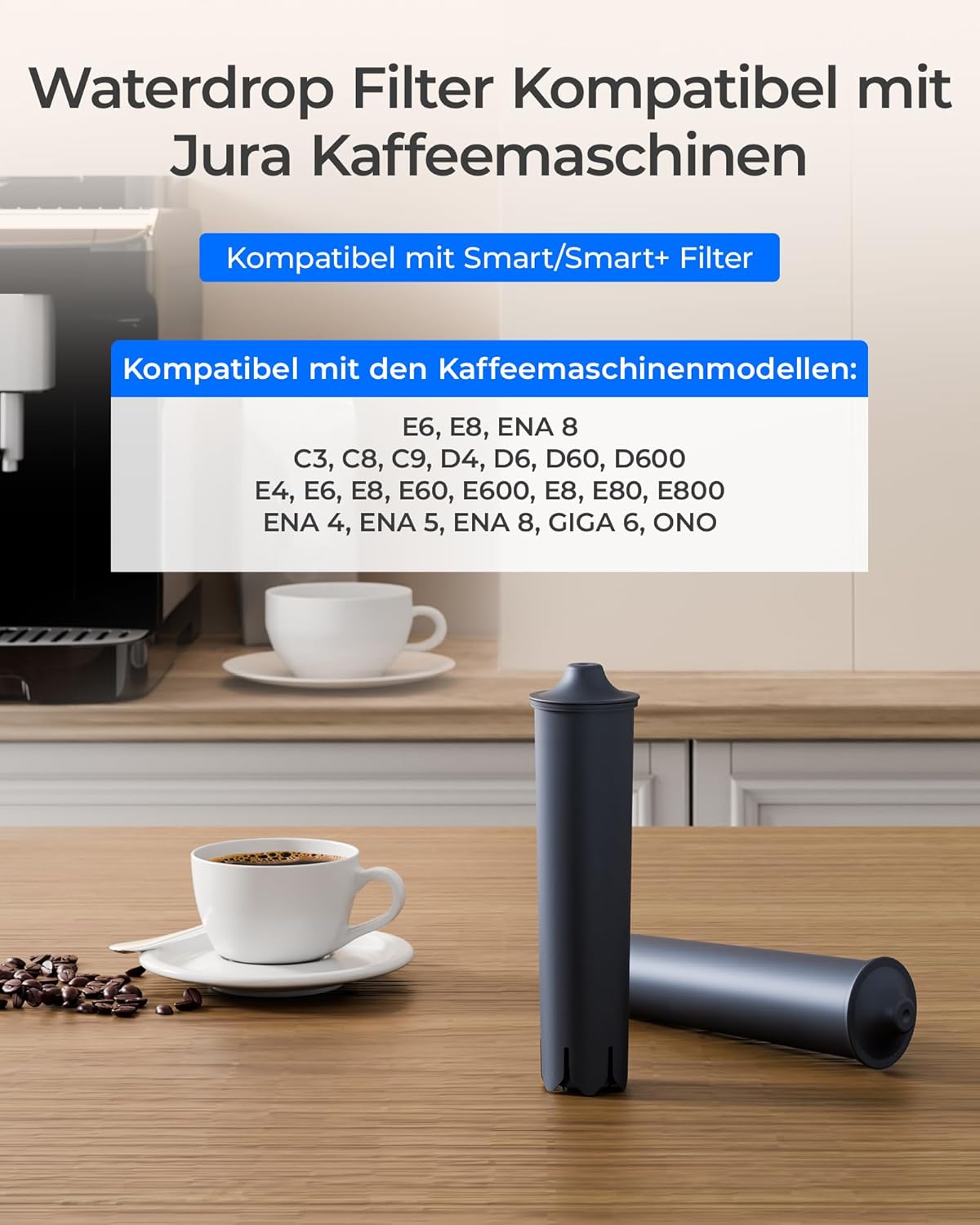 4 x Ersatzwasserfilter für Jura Kaffeevollautomat