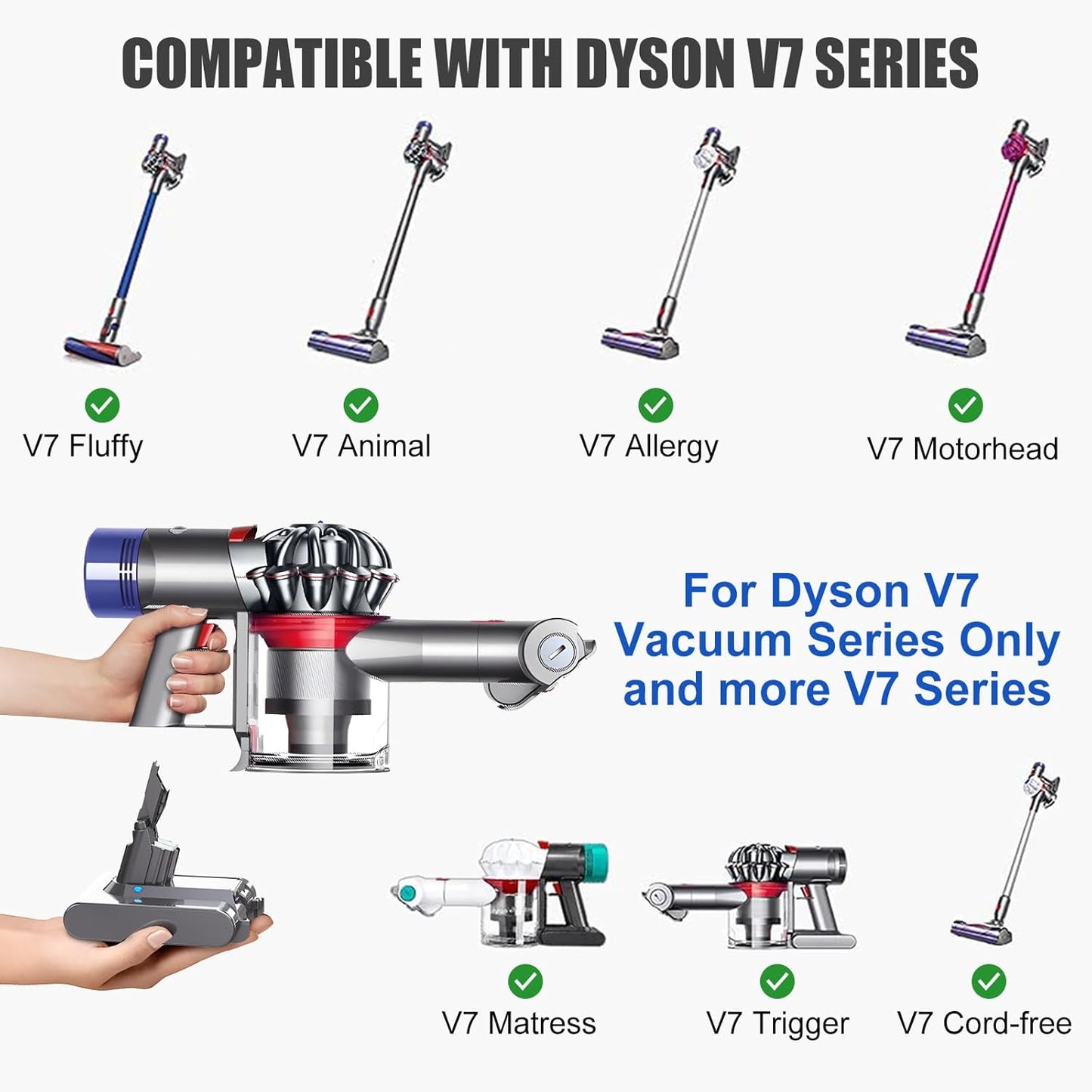 Akku für Dyson V7, V7-6000