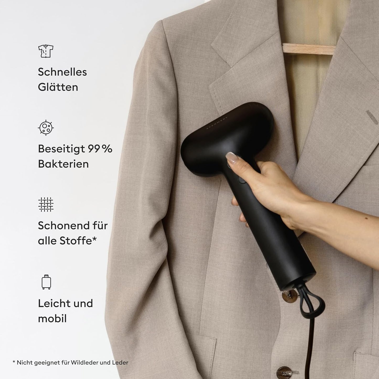 Dampfglätter Cirrus X, Schwarz