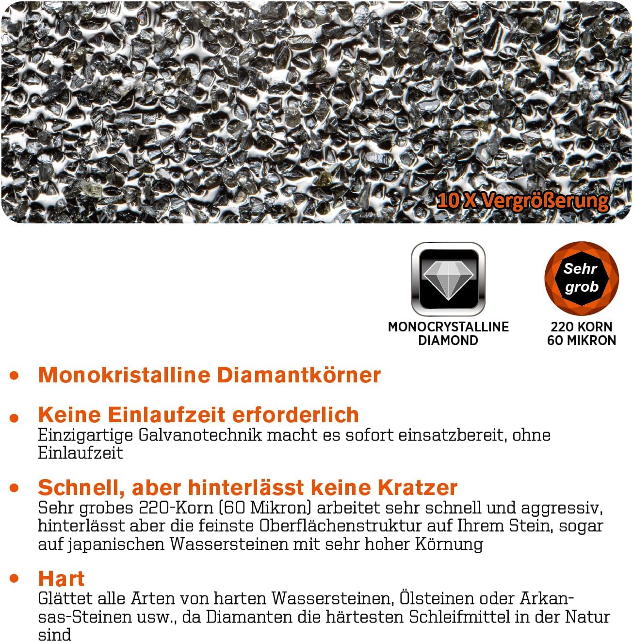 Diamant-Läppplatte Körnung 220