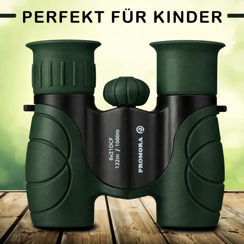 Fernglas für Kinder inklusive Lupe & Kompass, dunkelgrün