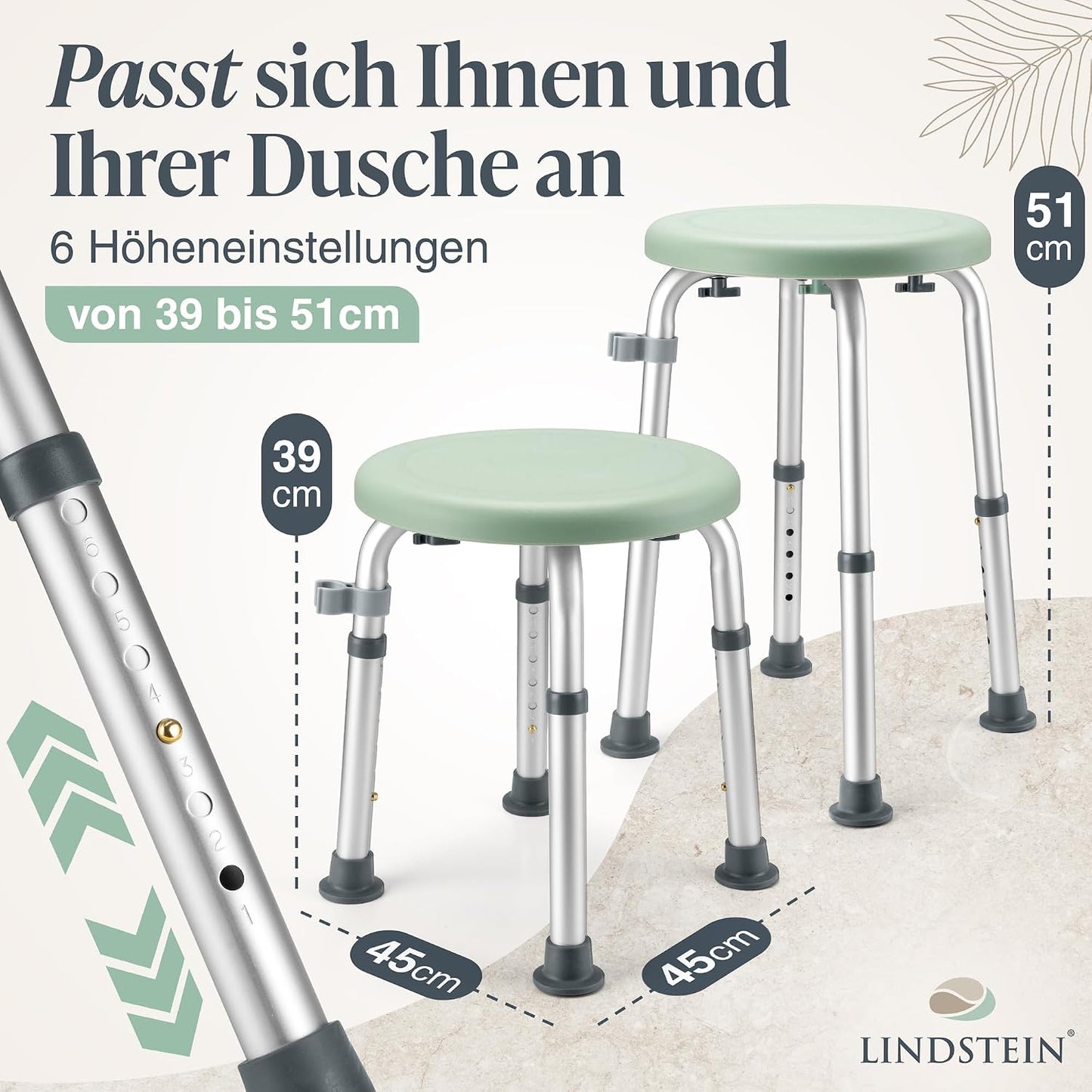 Drehbarer Duschhocker für Senioren