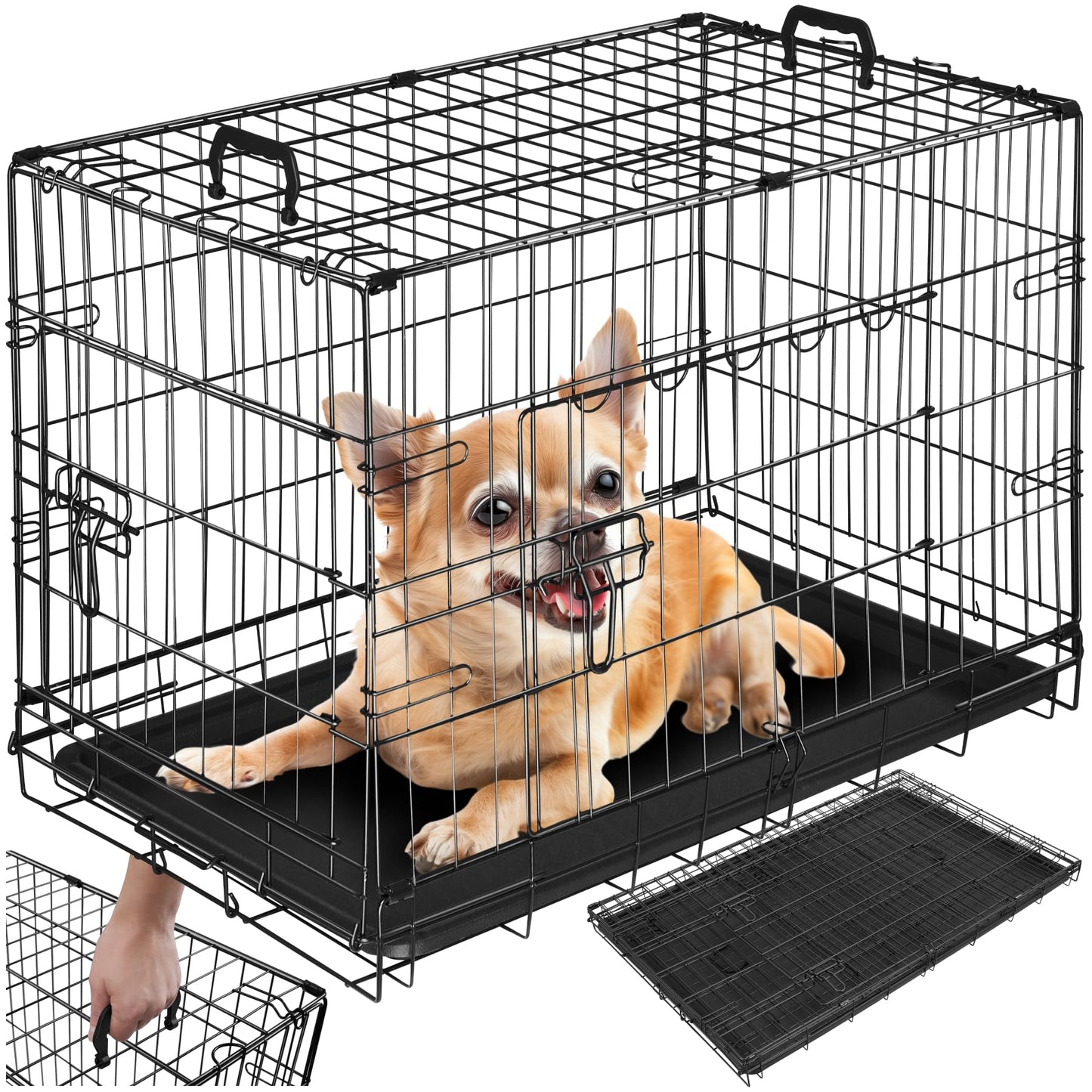 Faltbare Hundetransportbox, L 78 x B 48 x H 53 cm