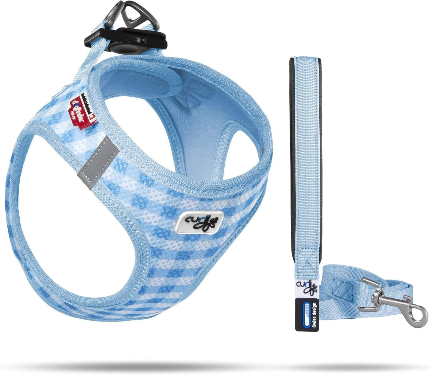 Hundegeschirr, Skyblue-Caro 2XS